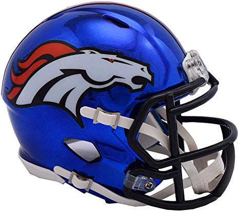 MINI CASCO SPEED CHROME DENVER BRONCOS RIDDELL