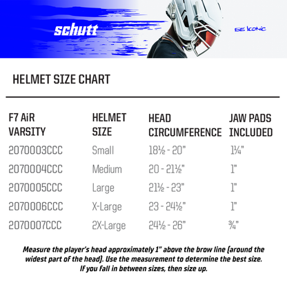 CASCO SCHUTT F7 AIR  (incluye barra y juego de pads)