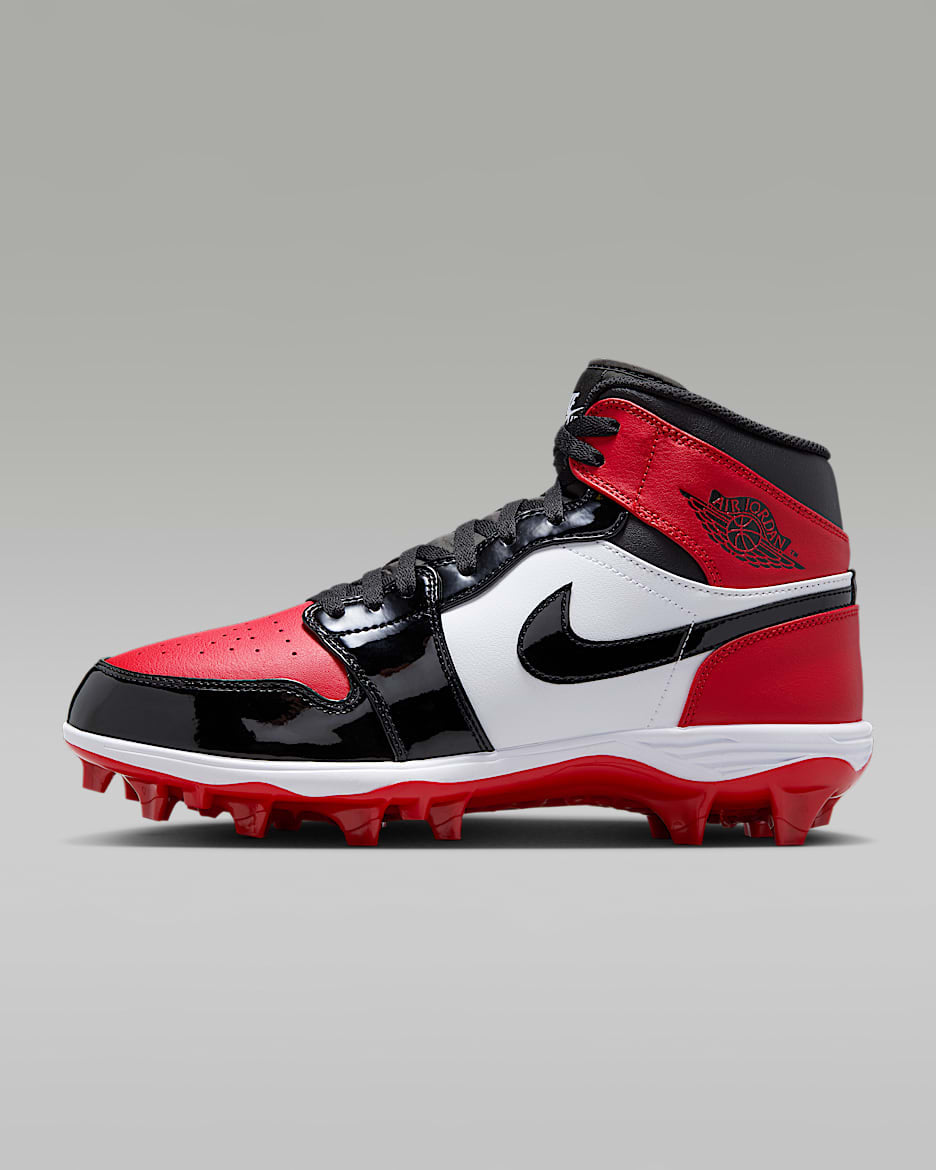 First Jordan Clets Cleats Jordan 1 Retro Mid – Carlos Rosado Sports Tienda Oficial de la NFL