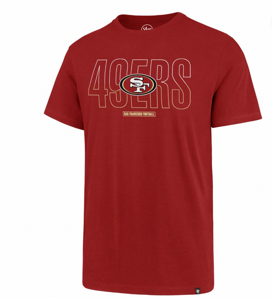 PLAYERA NFL '47 BRAND SPLIT SQUAD SUPER RIVAL 49ers