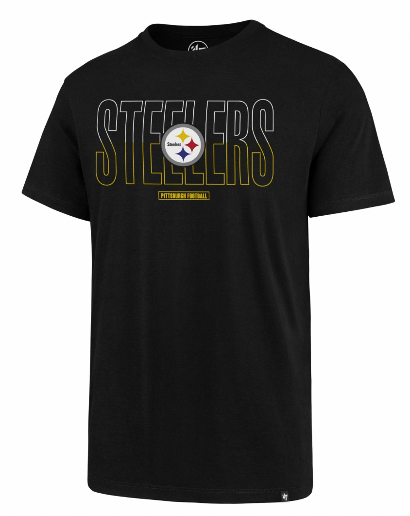 PLAYERA NFL '47 BRAND SPLIT SQUAD SUPER RIVAL STEELERS