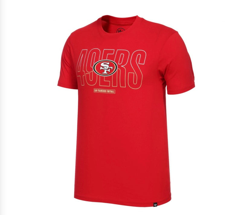 Playera 47 Brand Split Squad 49ers Color Rojo