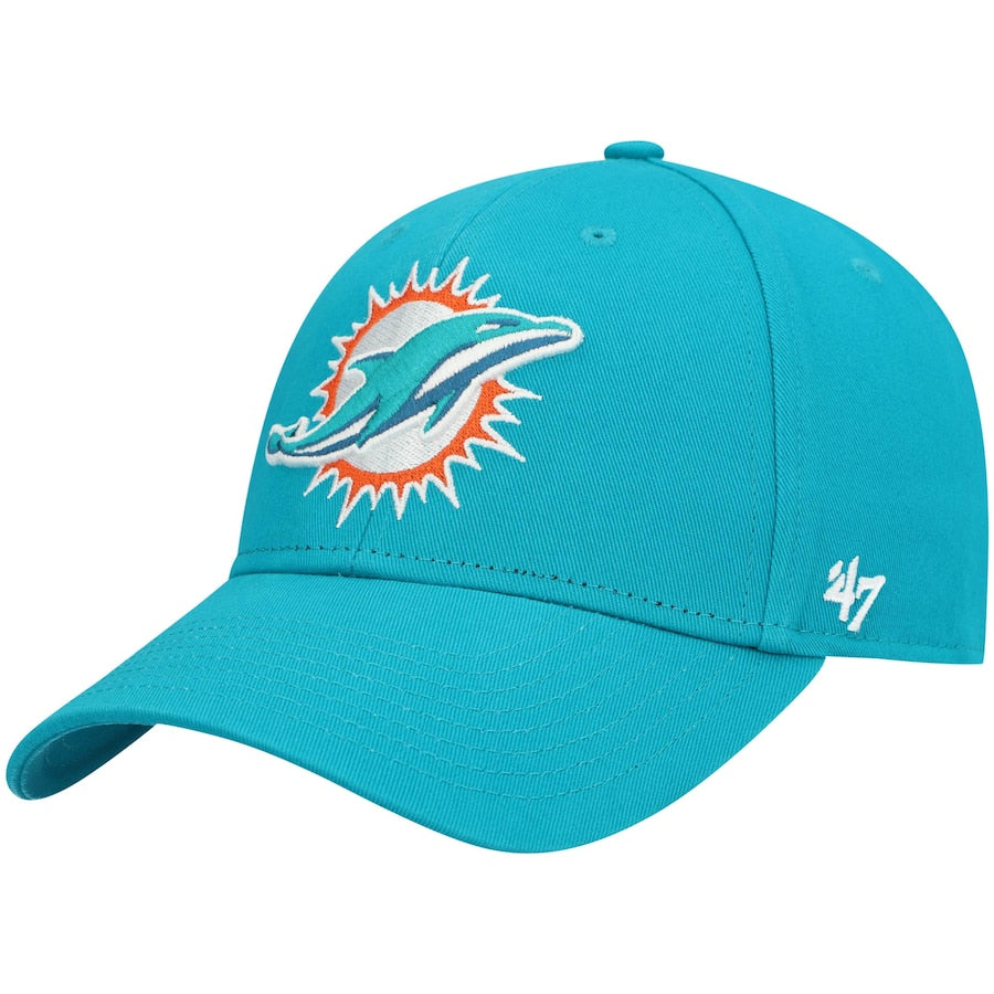 Gorra 47 Brand Miami Dolphins con logo bordado (ajustable)